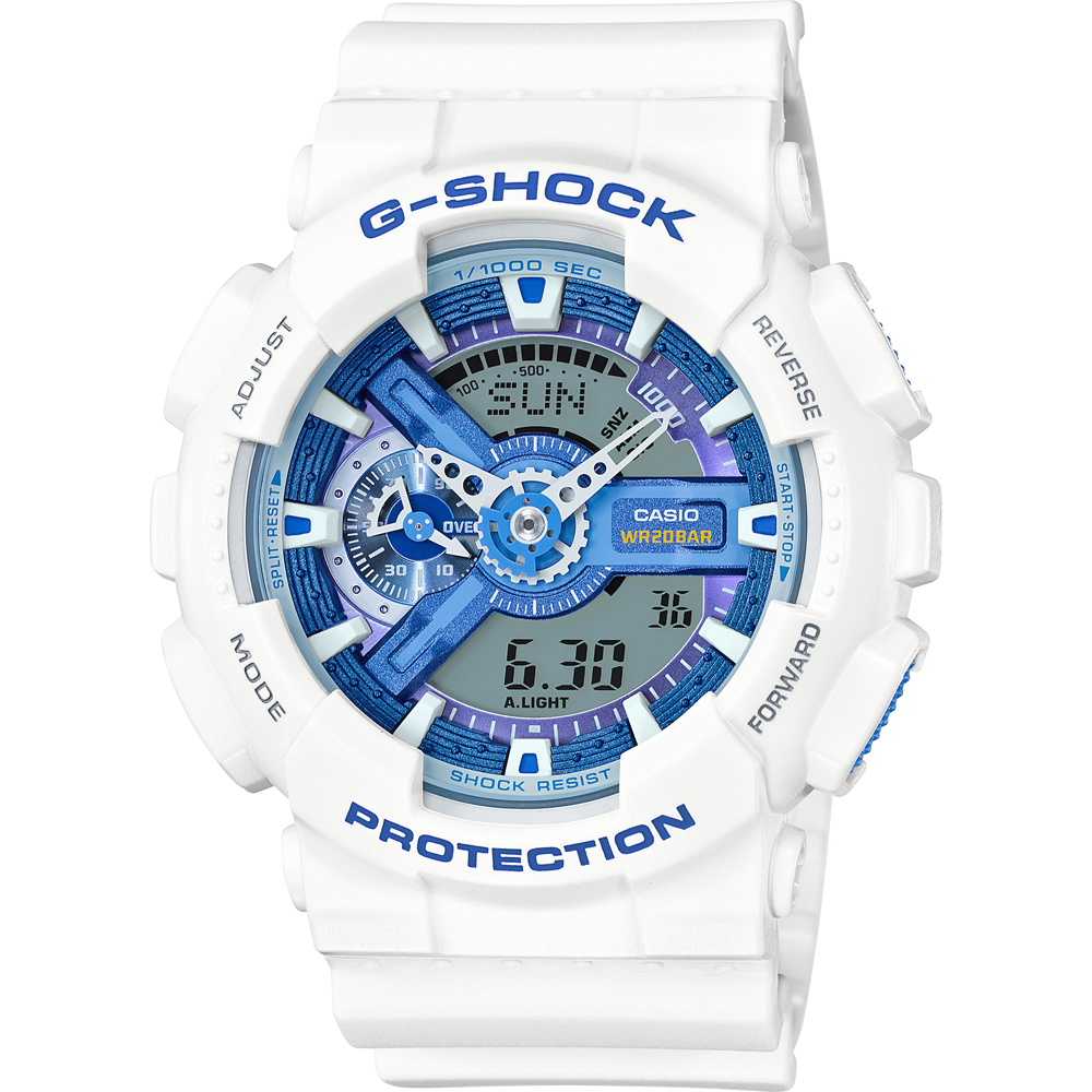 G-Shock Classic Style GA-110WB-7A White & Blue Horloge