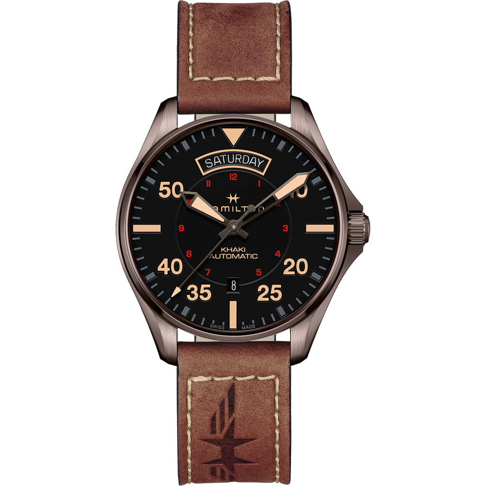 Hamilton Aviation H64605531 Khaki Pilot Horloge