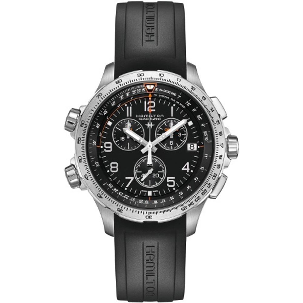 Hamilton Aviation H77912335 Khaki X-Wind GMT Horloge