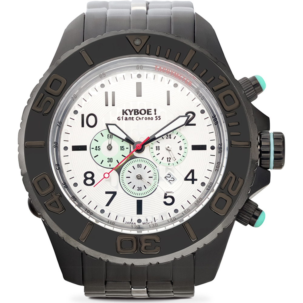 Kyboe SBC-006-55 Chronos Steel Black Duo Horloge