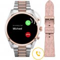Zilveren touchscreen smartwatch met extra leren band Lente / Zomer collectie Michael Kors