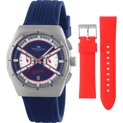 Mondia MI-819-SS-BLWT-CG Rally Legend Chrono Set Horloge