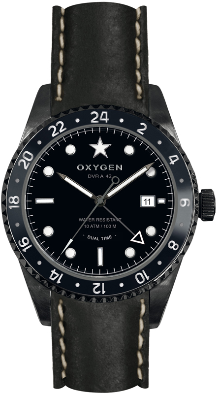 Occasion EX-DT-ZEB-42-CL-BL Oxygen: Dual Time 42 Zebra Horloge