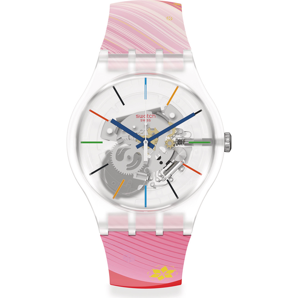 Swatch Specials SO29Z105 2022 Olympic Collection - Red rivers and mountains Horloge