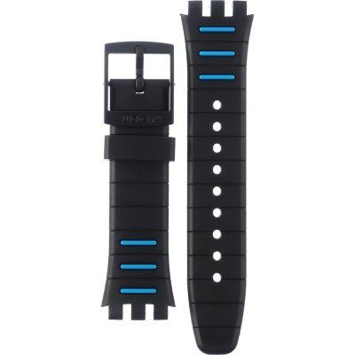 Swatch Plastic - New Chrono - SUS ASUSB410 SUSB410 Black Spy band