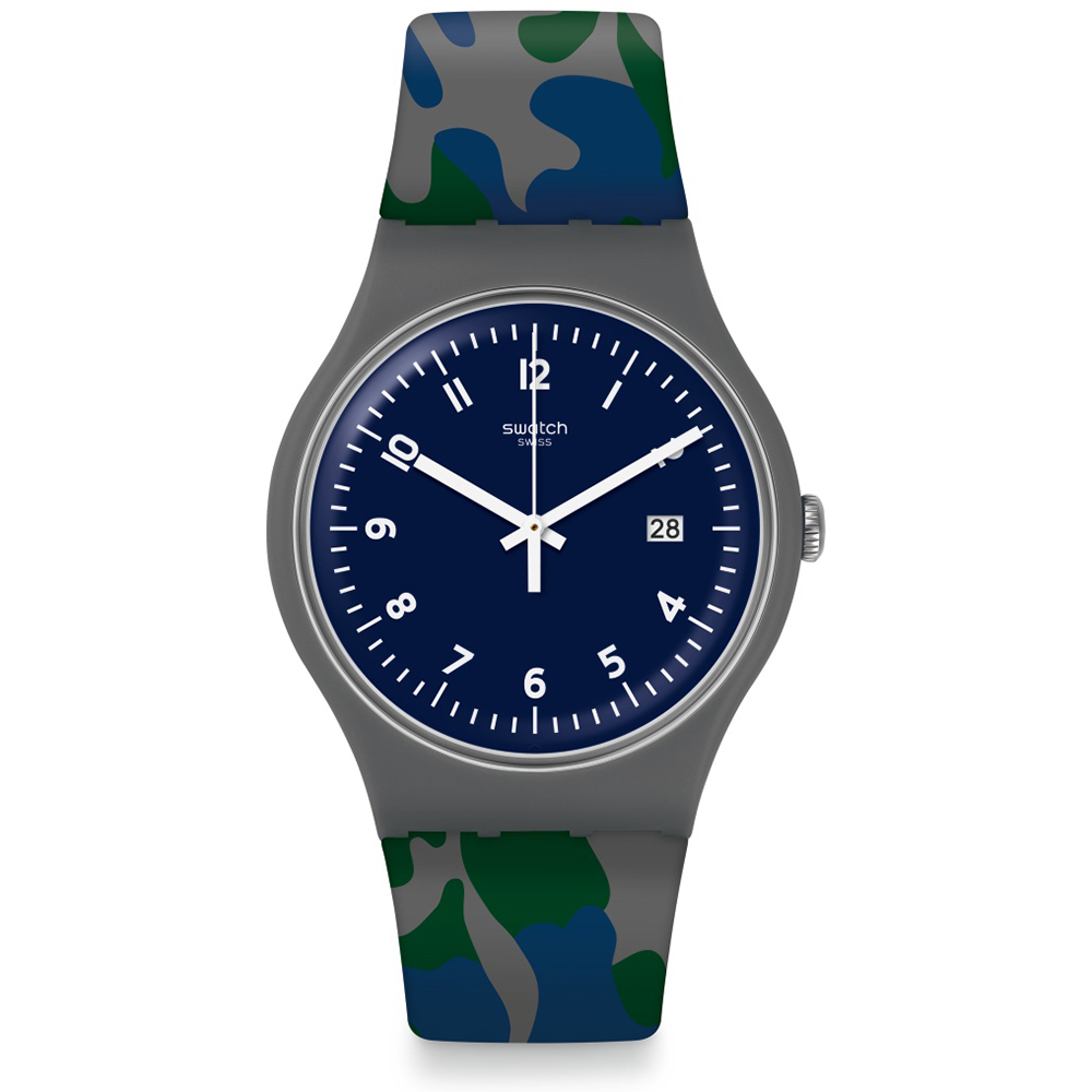 Swatch NewGent SUOM400 Camougreen Horloge