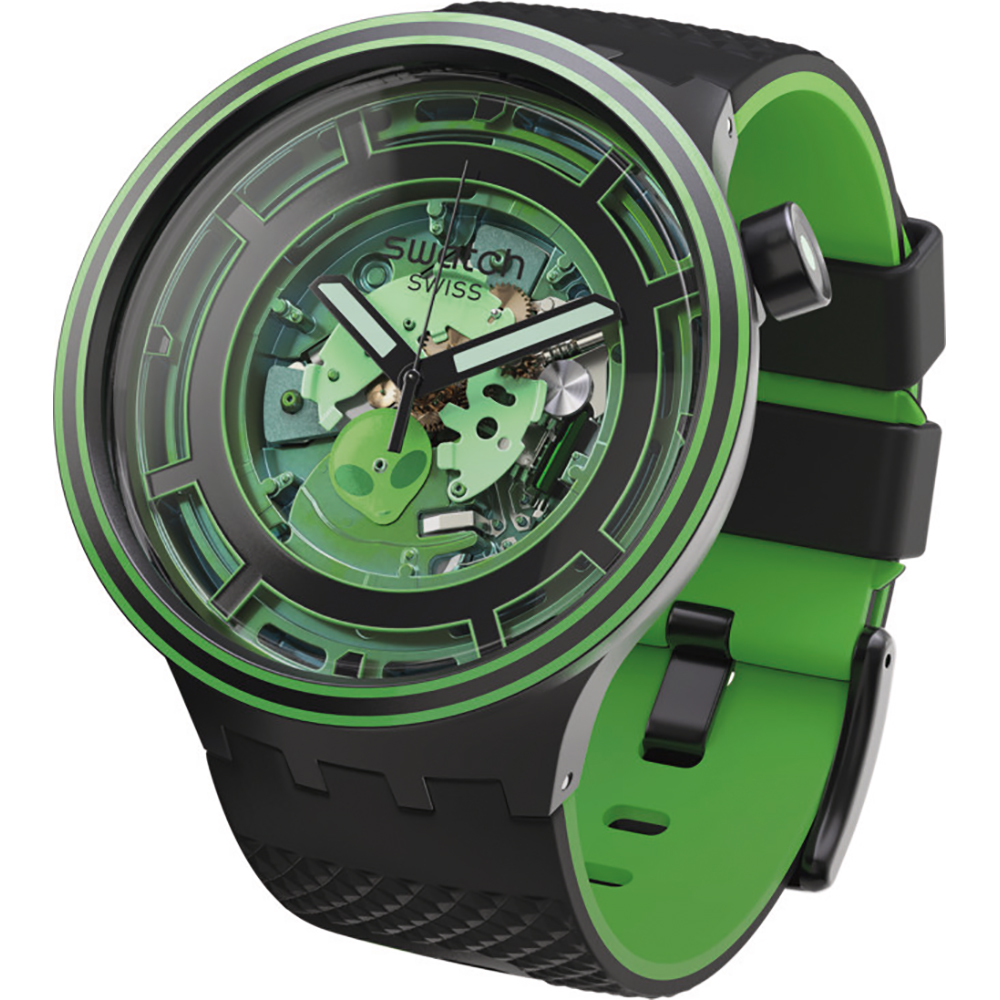 Swatch Big Bold SB01B125 Come In Peace! horloge • EAN: 7610522842748 •  Horloge.be
