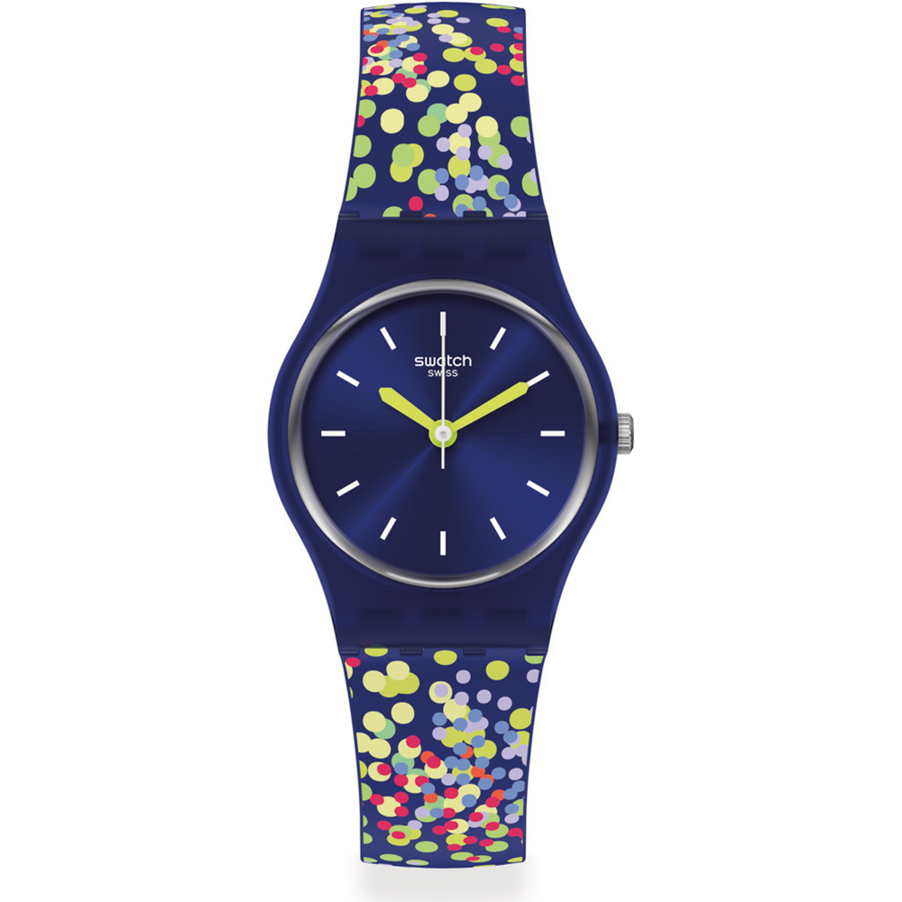 Swatch Standard Ladies LN158 Confettini blu Horloge