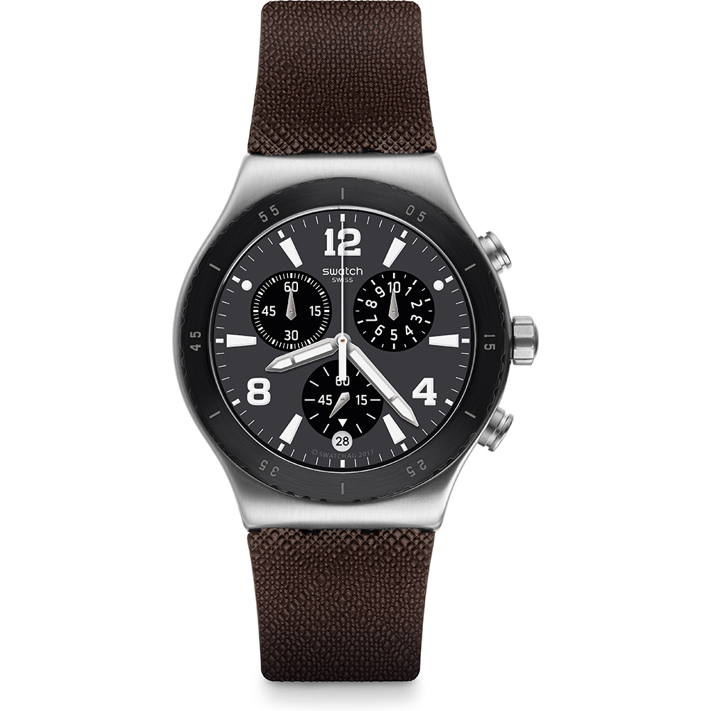 Swatch Irony - Chrono New YVS450 Duo Brown Horloge