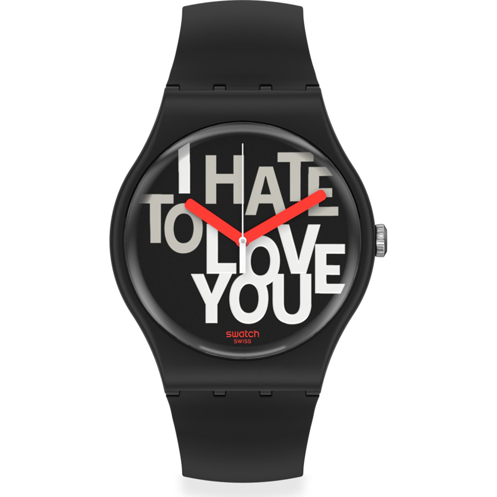 Swatch De Originals SUOB185 Hate 2 Love horloge • EAN: 7610522835108 •  Horloge.be