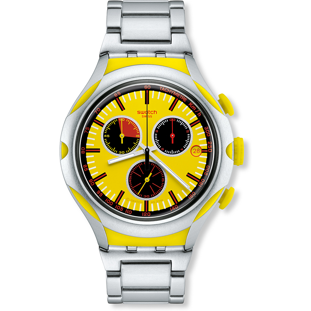 Swatch XLite Chrono YYS4002AG Lemon Squash Horloge