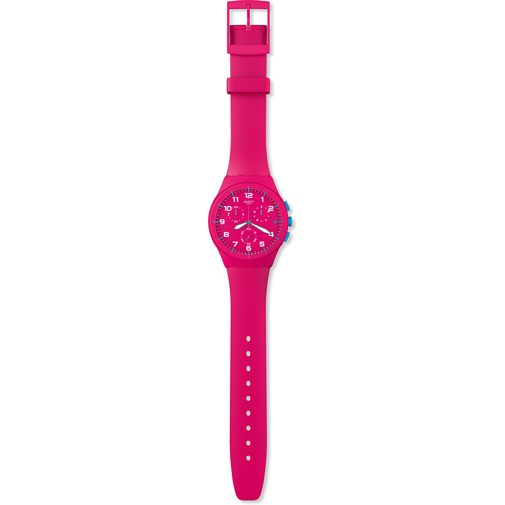 Swatch New Chrono Plastic SUSR401 Pink Frame Horloge