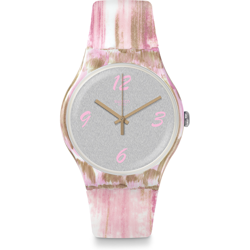 Swatch NewGent SUOW151 Pinkquarelle Horloge