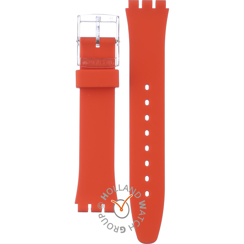 Swatch Plastic - Standard/Access/Solar/Musicall/Stop - G/SK/SL/SR/SS AGE722 Red Away band