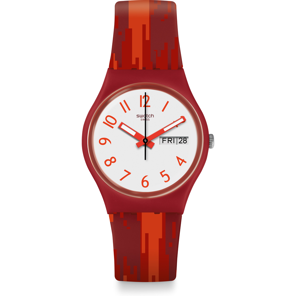 Swatch Standard Gents GR711 Red Flame Horloge