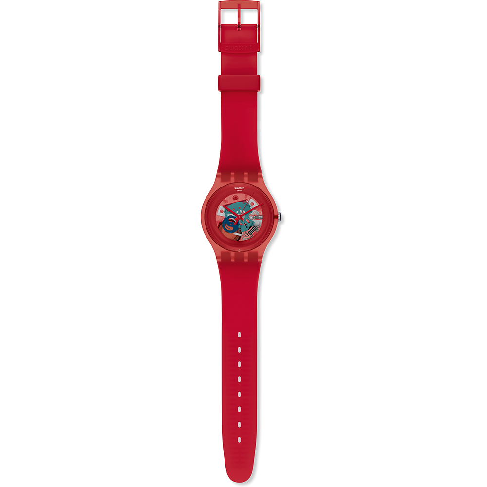 Swatch NewGent SUOR101 Red Lacquered Horloge