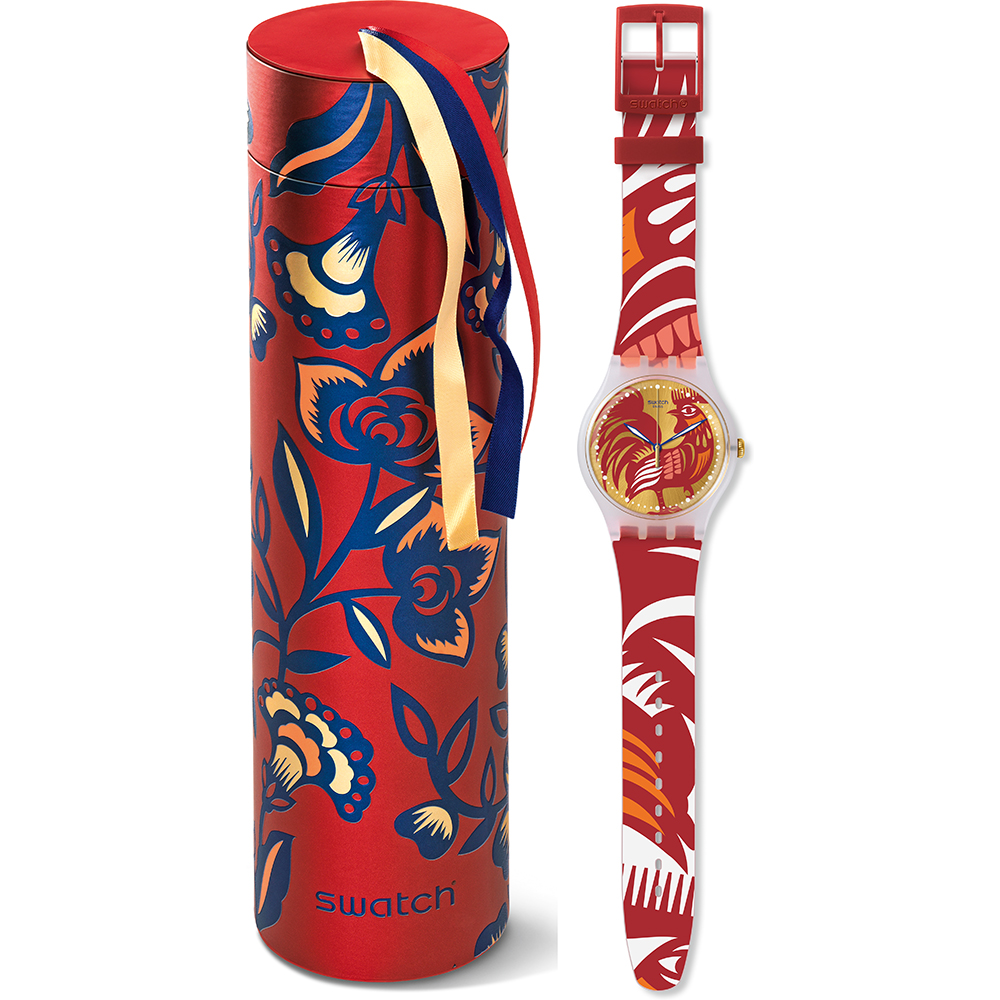 Swatch Chinese New Year Specials SUOZ226 Rocking Rooster Horloge
