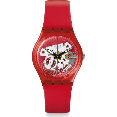 Swatch Originals Medium (34mm) GR178 Rosso Bianco Horloge