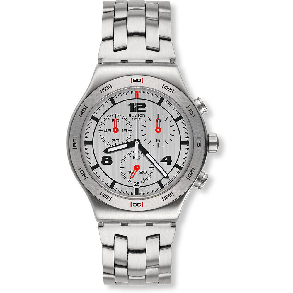 Swatch Irony - Chrono New YVS447G Silver Again Horloge