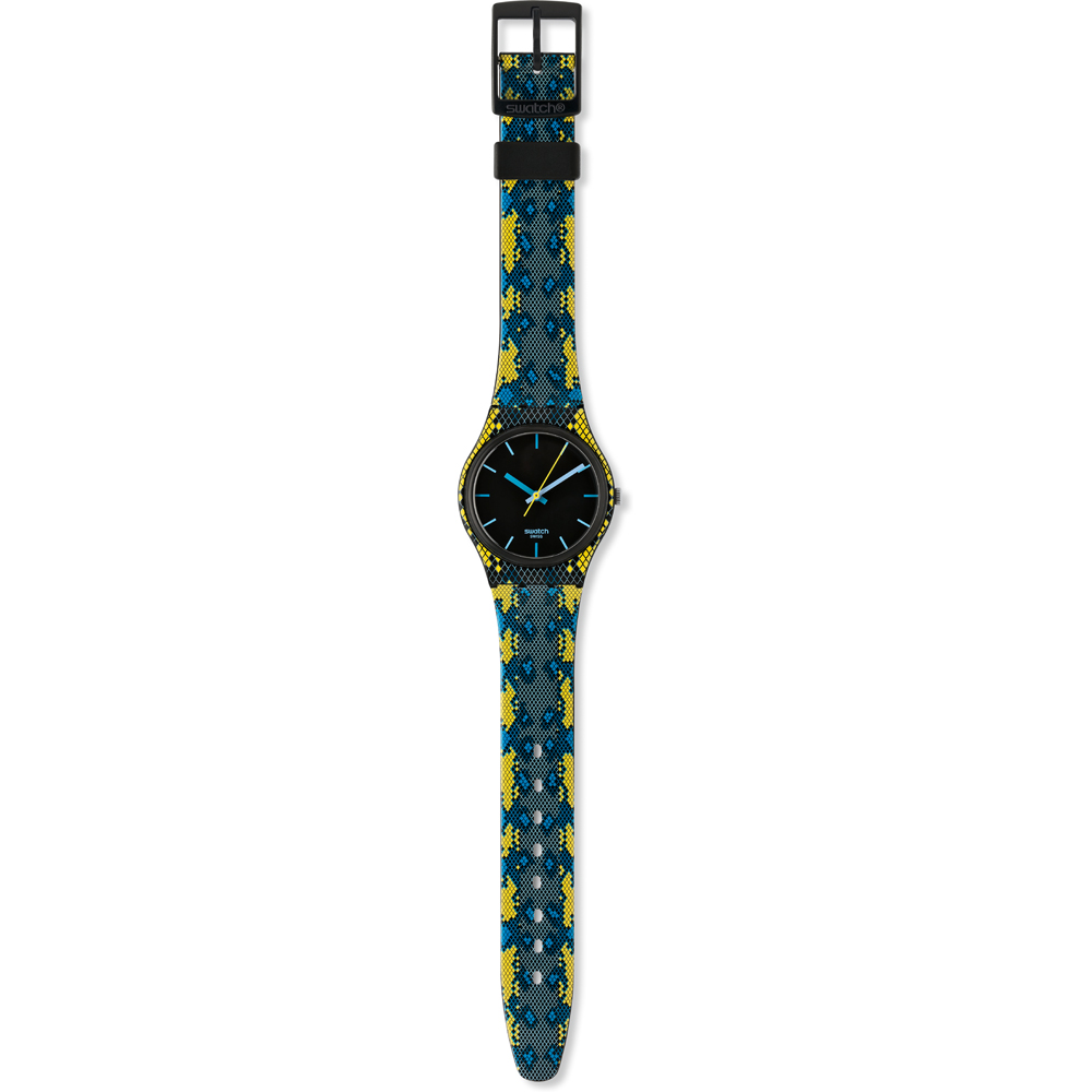 Swatch Standard Gents GB254 Snaky Blue Horloge