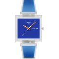 Swatch What If - Square SO38K701 What If... Jelly see thru blue? Horloge