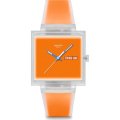 Swatch What If - Square SO38K704 What If... Jelly see thru orange? Horloge