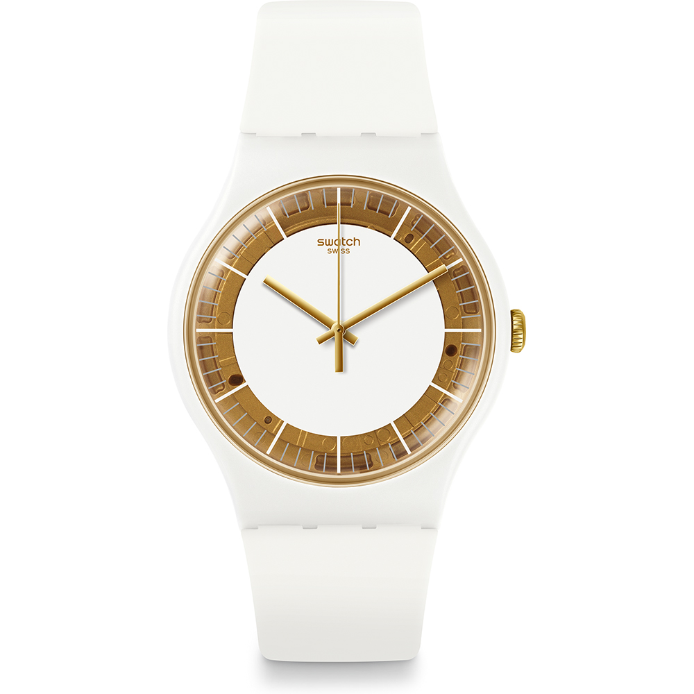 Swatch NewGent SUOW158 Siliwhite Horloge