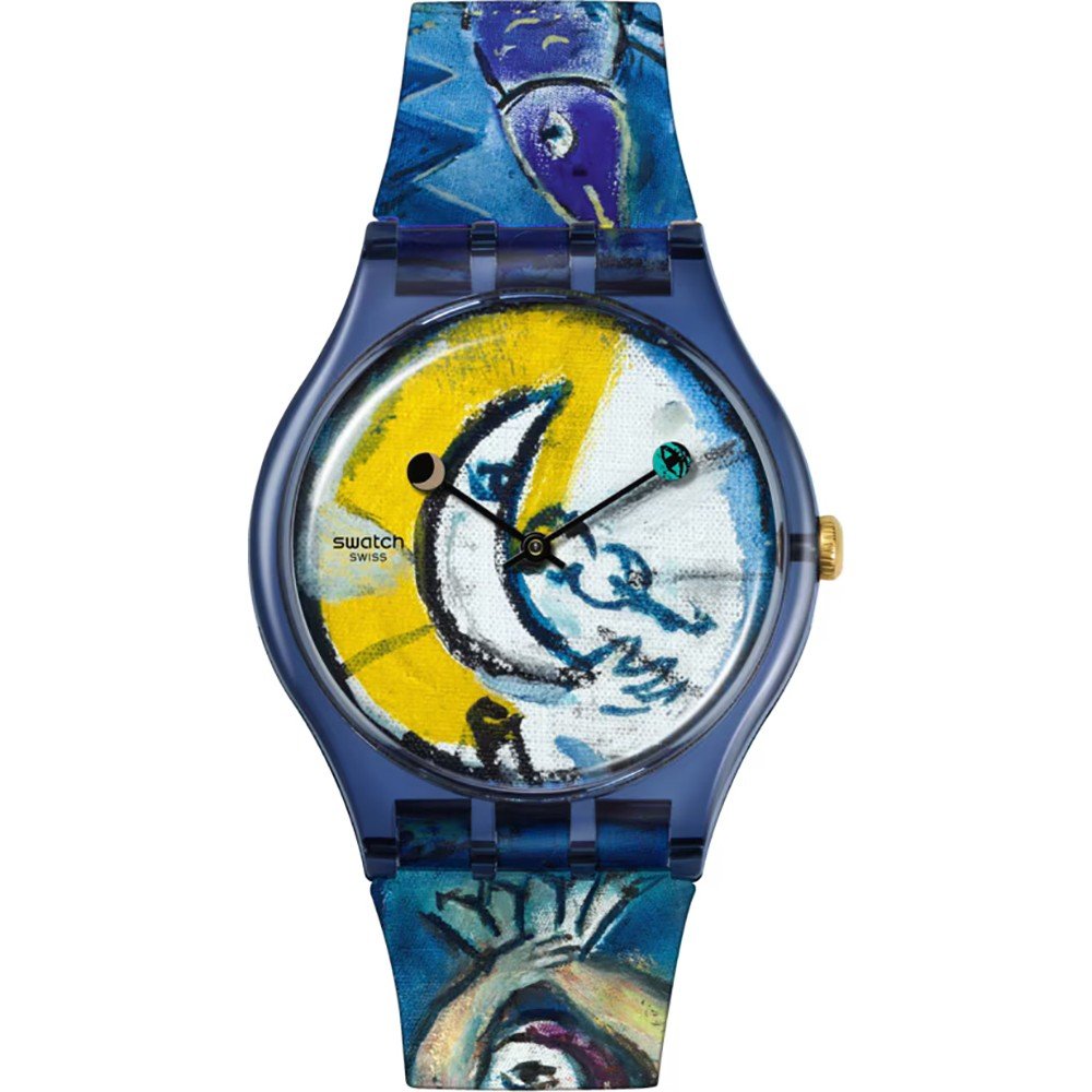 Swatch NewGent SUOZ365 Chagall's Blue Circus Horloge