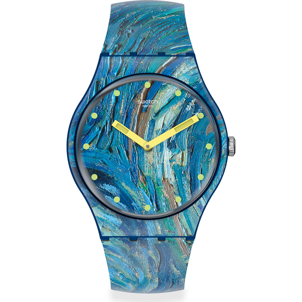 Swatch Speciale en gelimiteerde uitgaven SUOZ335 The starry night by  Vincent van Gogh horloge • EAN: 7610522834842 • Horloge.be