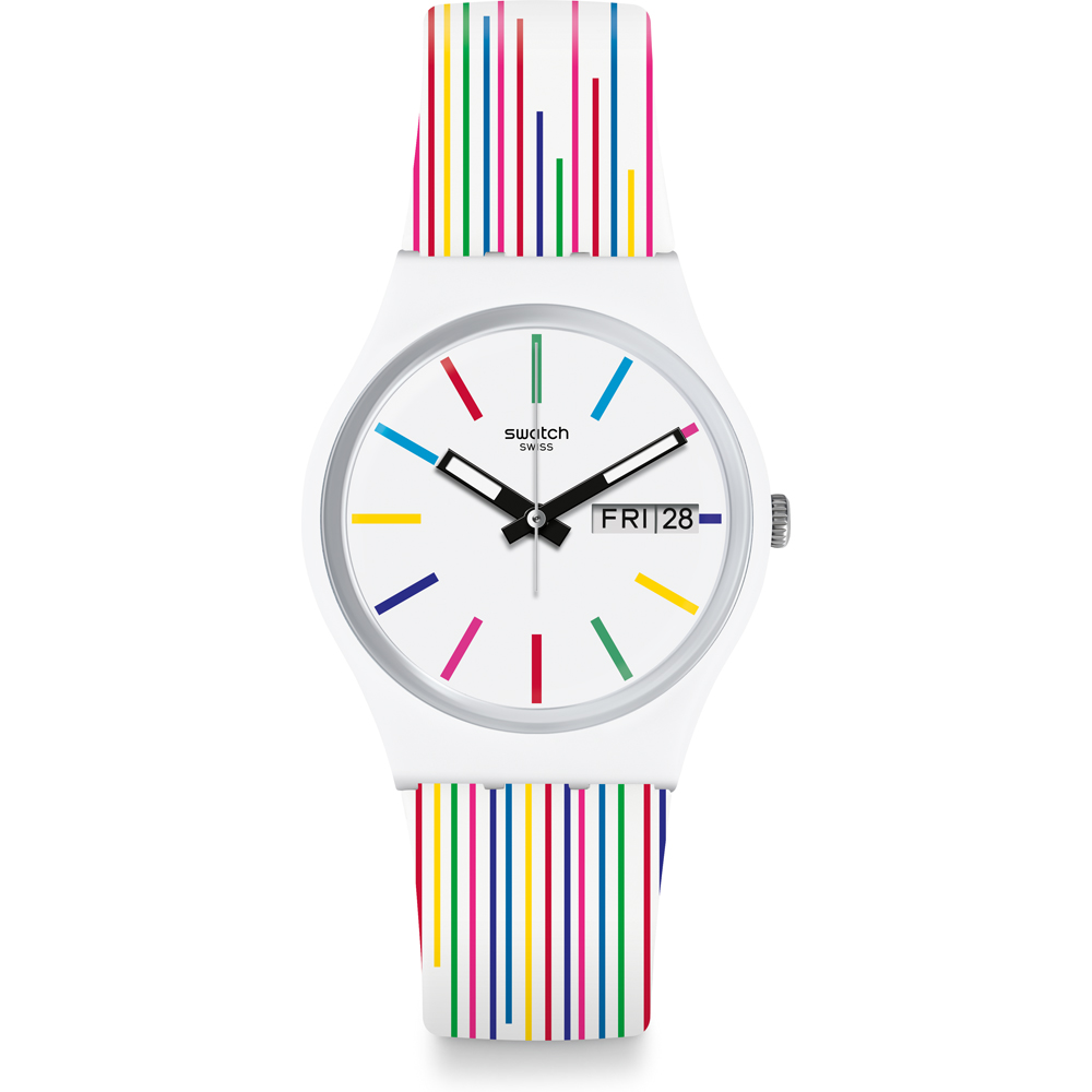 Swatch Standard Gents GW712 White Samba Horloge
