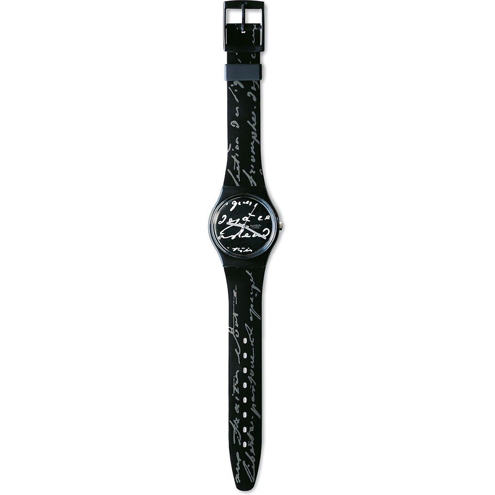 Swatch Standard Gents GB165 White Writing Horloge