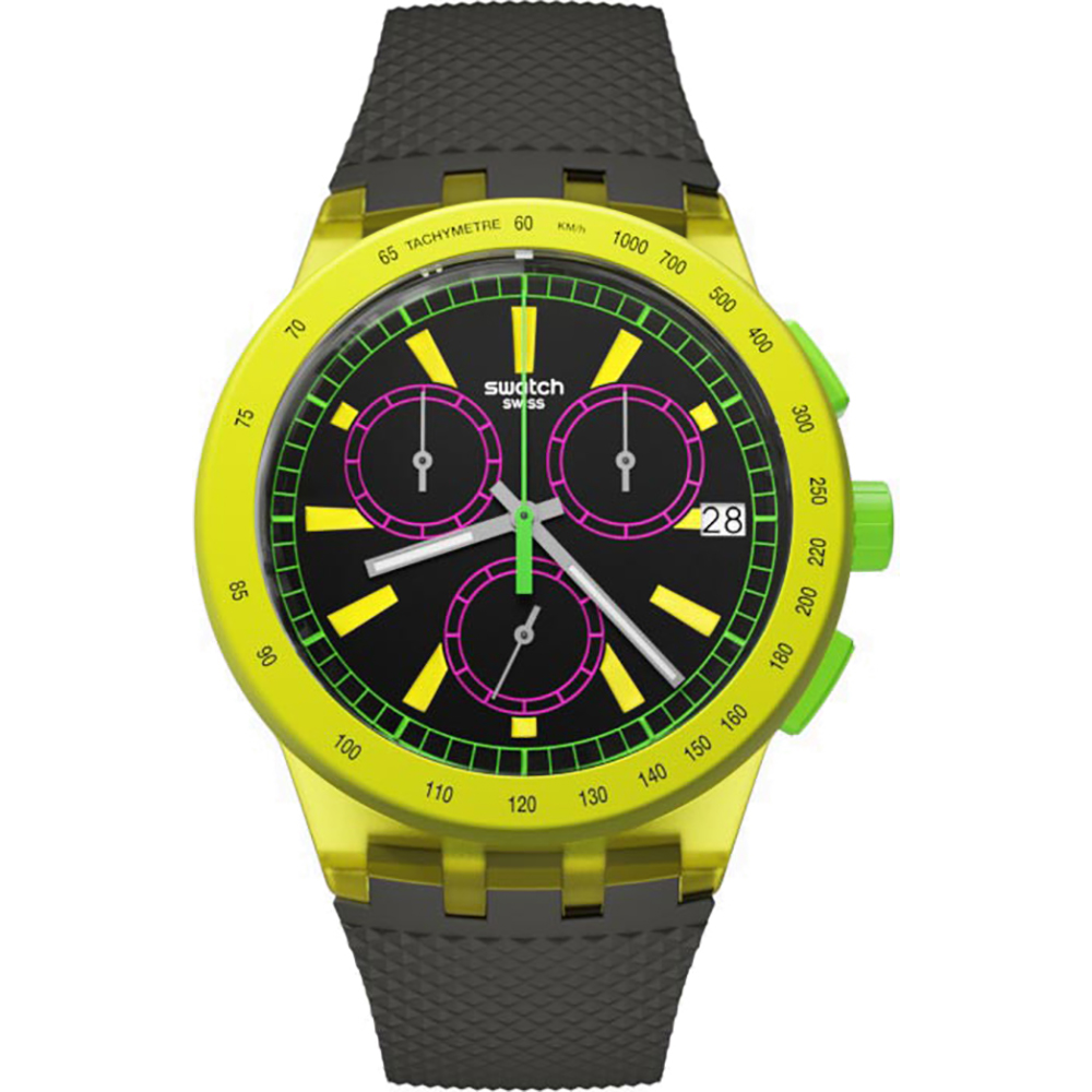 Swatch New Chrono Plastic SUSJ402 Yel-Lol Horloge
