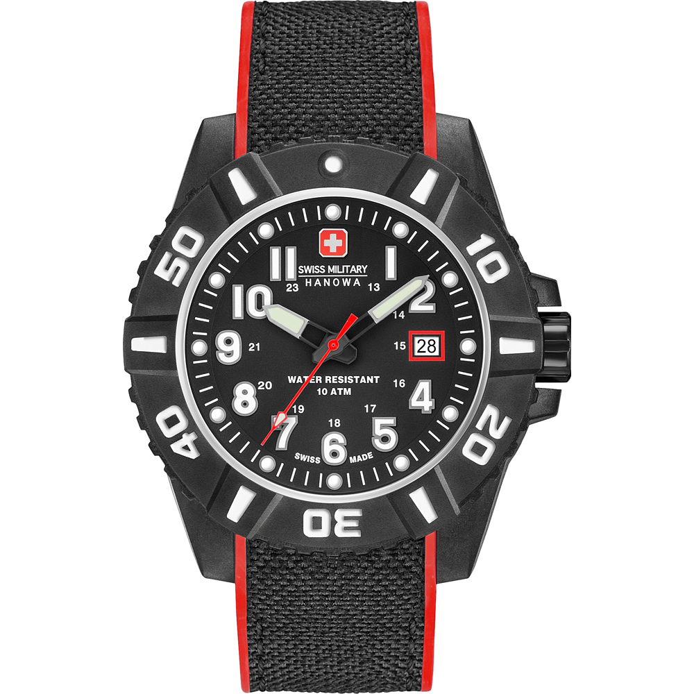 Swiss Military Hanowa Aqua 06-4309.17.007.04 Black Carbon Horloge