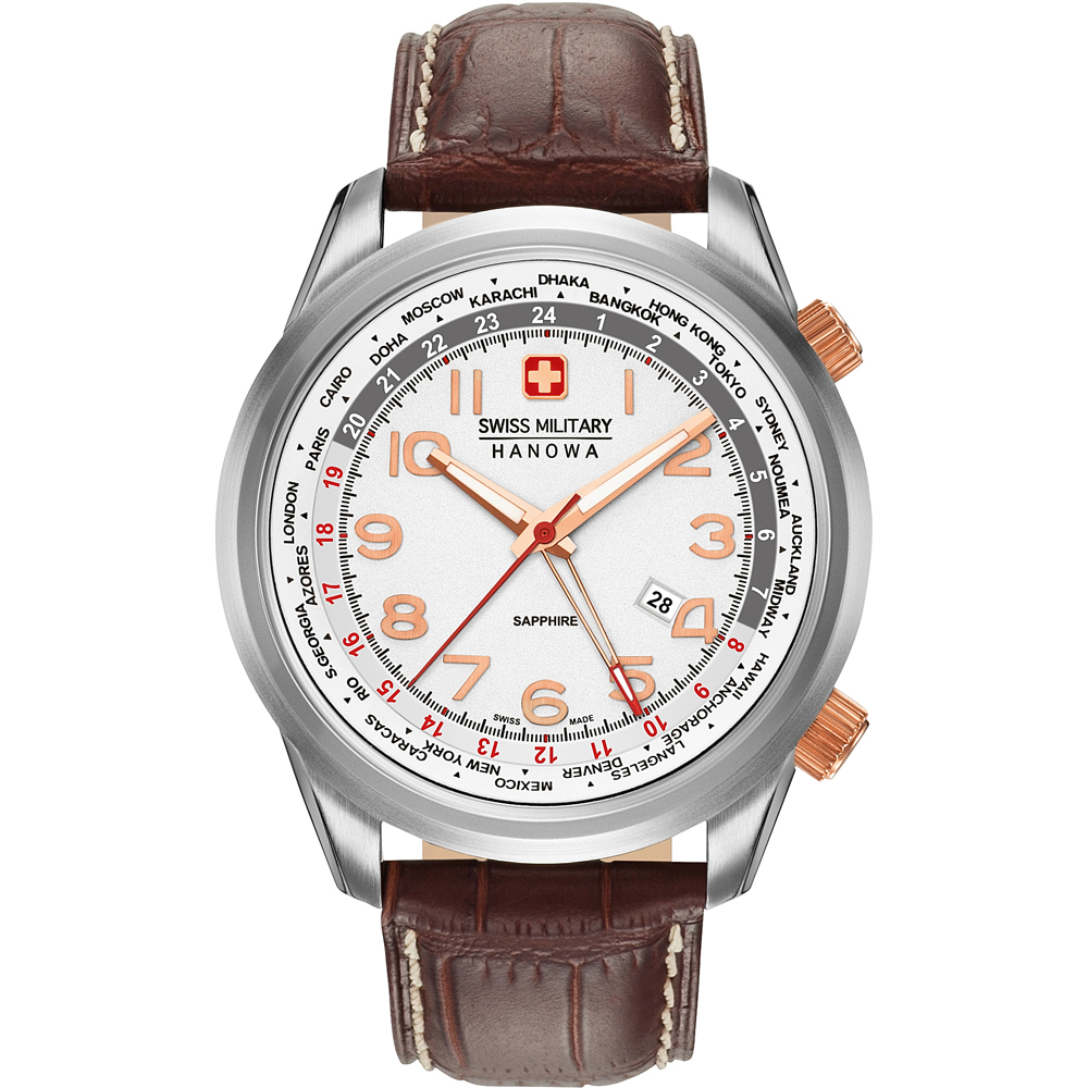 Swiss Military Hanowa 06-4293.04.001 Worldtimer Horloge