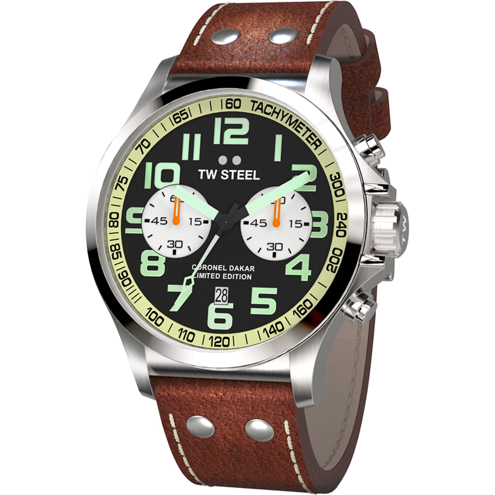 TW Steel Watch Chrono Pilot Chrono Dakar 2015 TW456