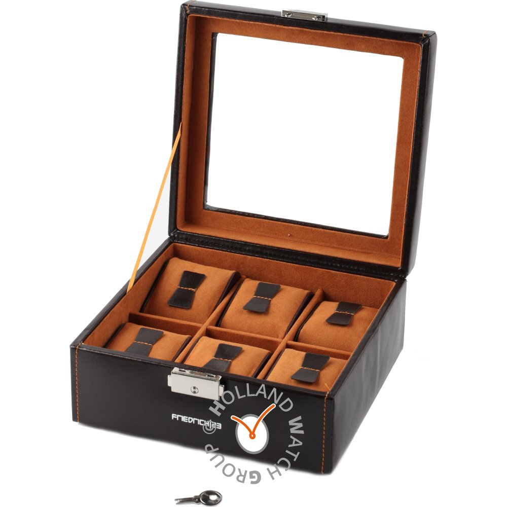 HWG Accessories bond-6-brown1 Watch storage box Horlogekisten